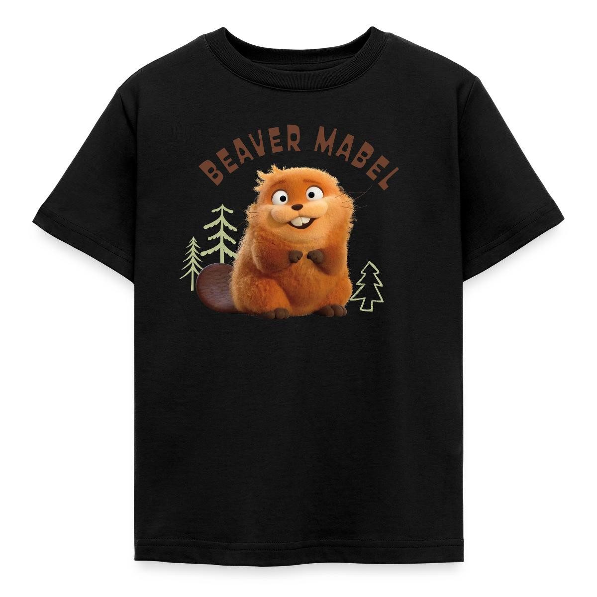 Spreadshirt T-Shirt Hoppers Bieber Mabel Mit Bäumen Kinder T-Shirt (1-tlg) Fällt klein aus. Wir empfehlen, eine Größe größer zu bestellen.
