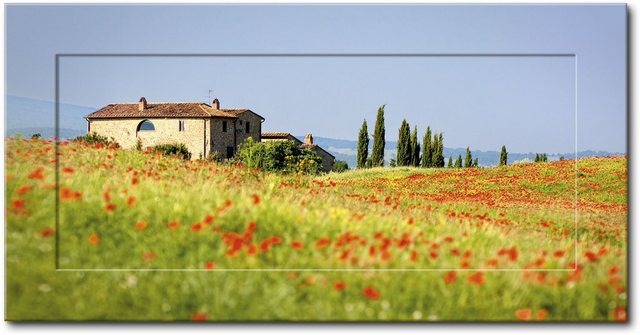 Artland Wandbild »Toskanische rote Mohnblumen«, Blumenwiese (1 Stück)-Otto