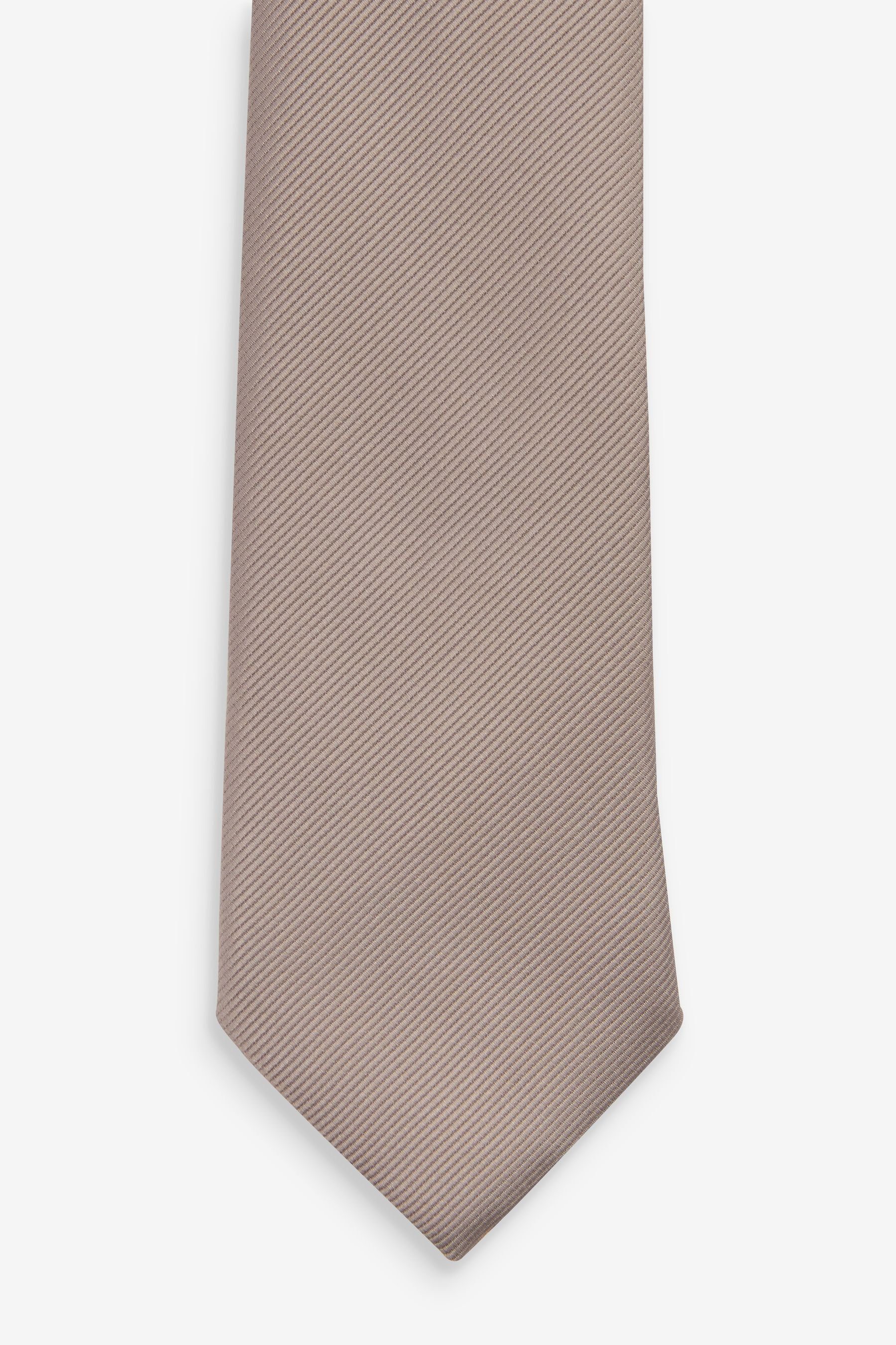 Neutral Recyclingpolyester Schmale (2-St) Krawatte + Next Krawatte aus Klammer