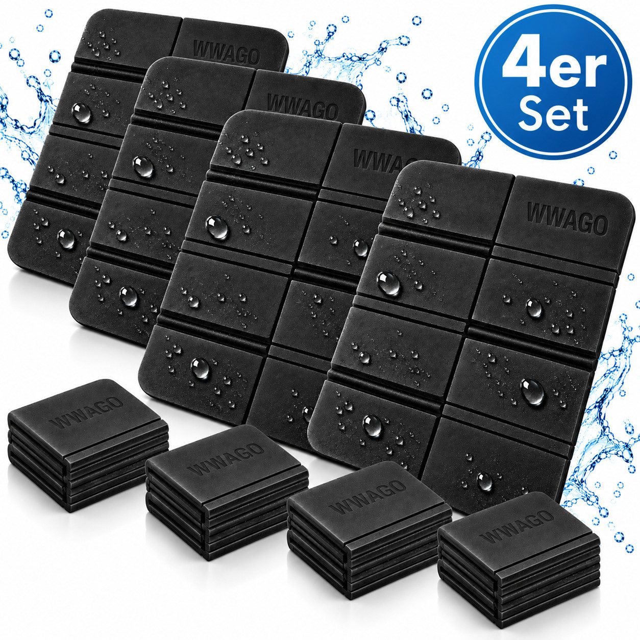 Forrlite Sitzkissen Stuhlkissen Outdoor faltbar 1er Set,Thermo, wasserdicht Sitzunterlage, ultraleicht & kompakt, für Camping, Wandern & Stadion