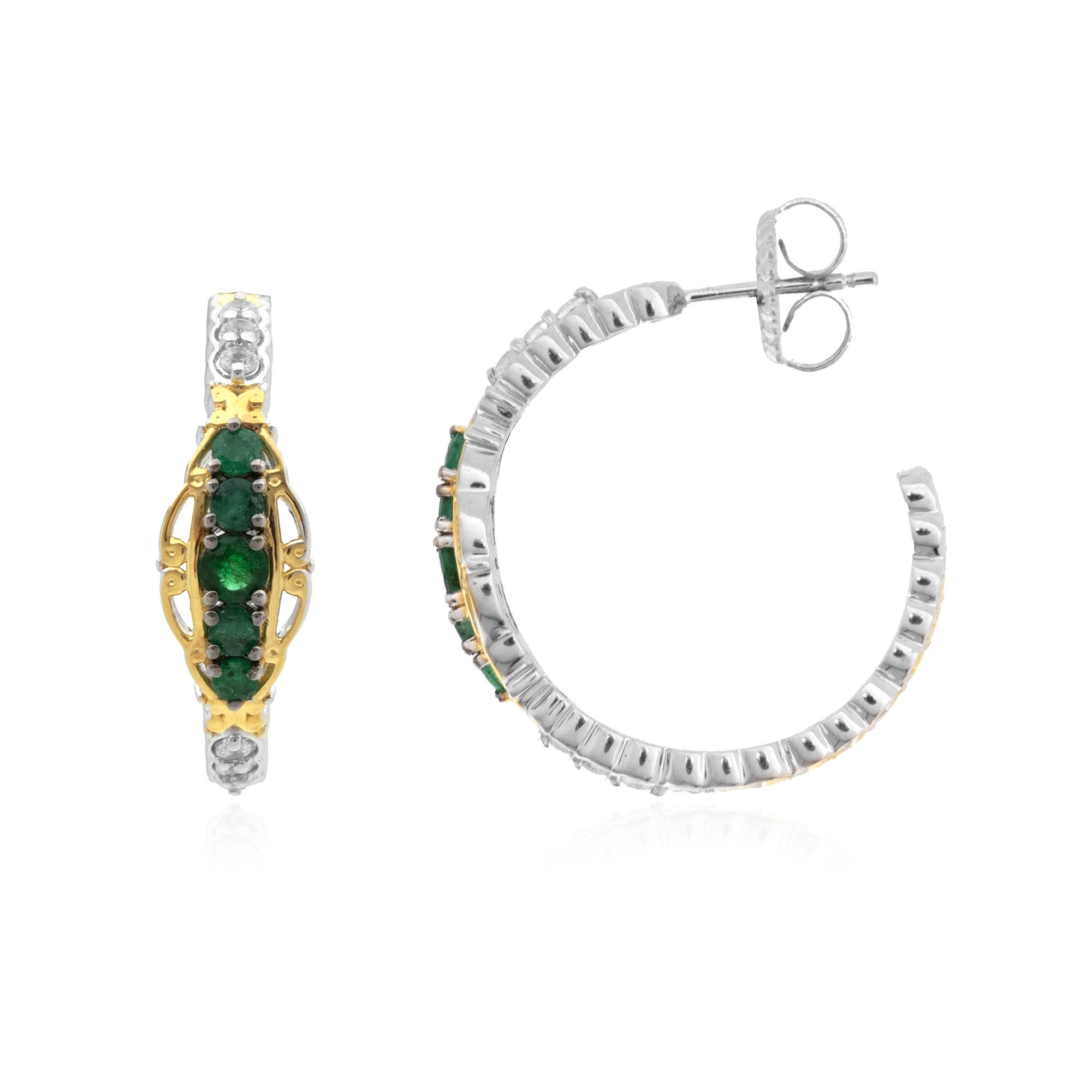 Cavill Ohrring-Set Smaragd-Silber-Ohrringe aus Sambia (2-tlg)