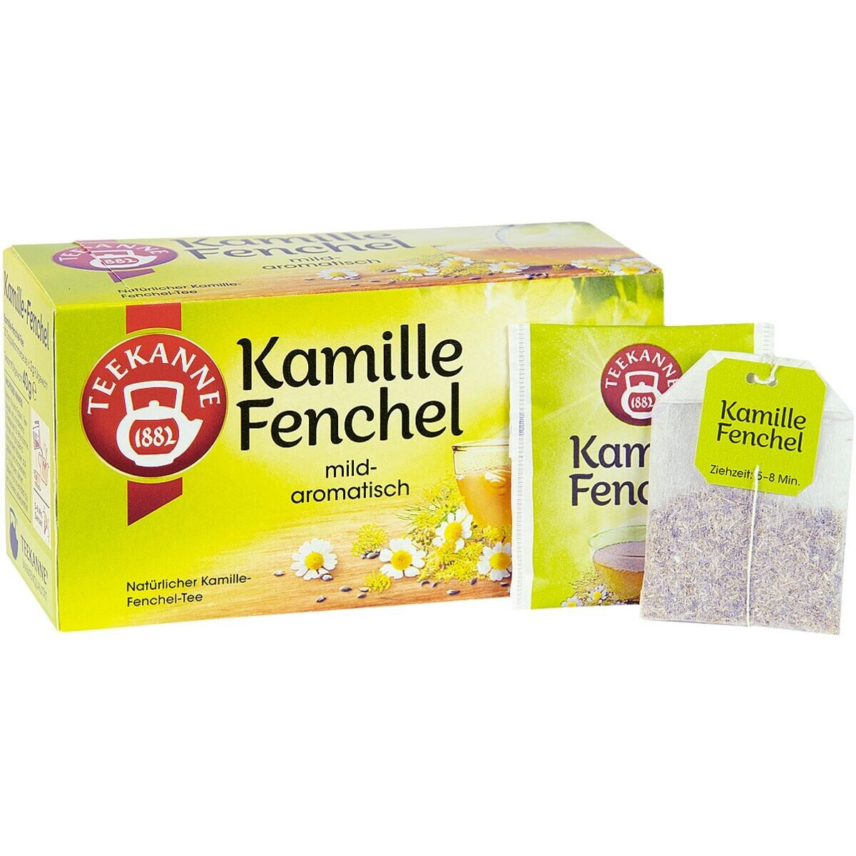 TEEKANNE Tee Kamille Fenchel, 20 Beutel, Kräutertee