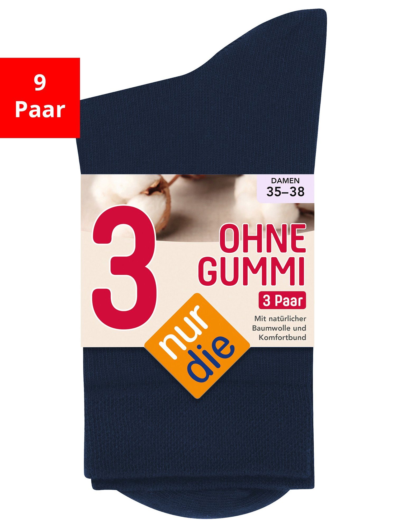 Nur Die Freizeitsocken Ohne Gummi (9-Paar)