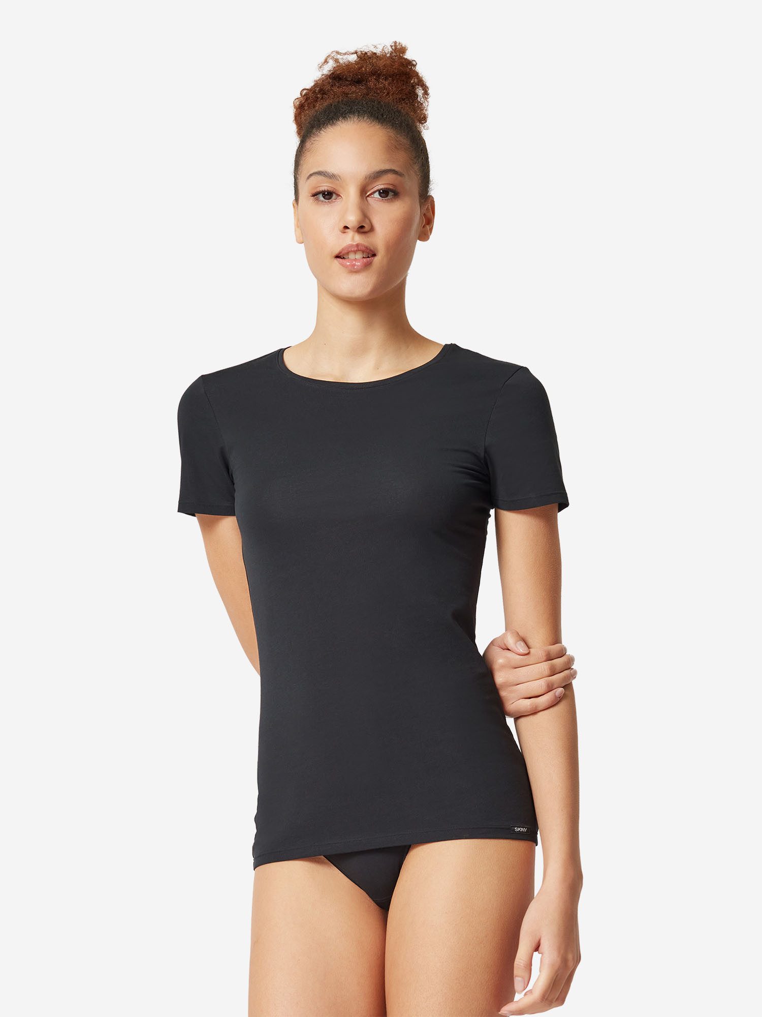 Skiny T-Shirt Cotton Essentials Tee Shirt, Kurzarmshirt, Basic Shirt