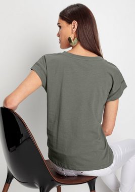 HECHTER PARIS T-Shirt Mit eleganten Spitzen-Details - NEUE KOLLEKTION