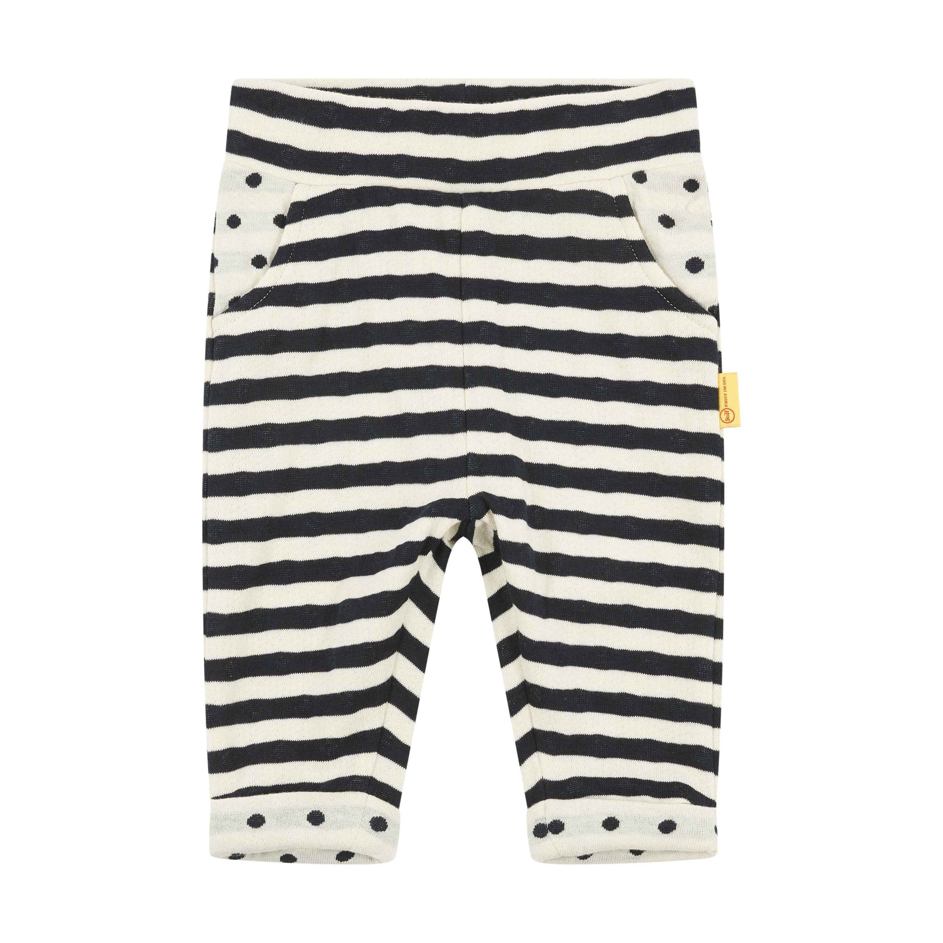 Steiff Baby-Mädchen Hose – Kuscheliger Nicky-Velour, Weicher Hochbund, Mit Niedlichem Bären-Applikation