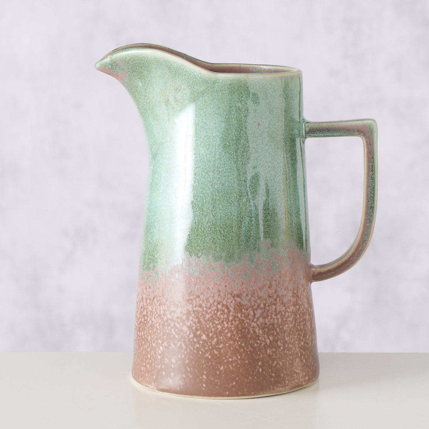 Keramik in H24cm, BOLTZE Dekovase Vase "Peruya" braun/grün aus