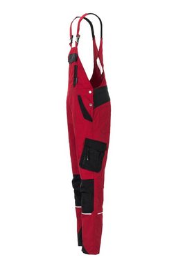 Planam Arbeitslatzhose Damen Latzhose Norit rot/schwarz Größe 46 (1-tlg)