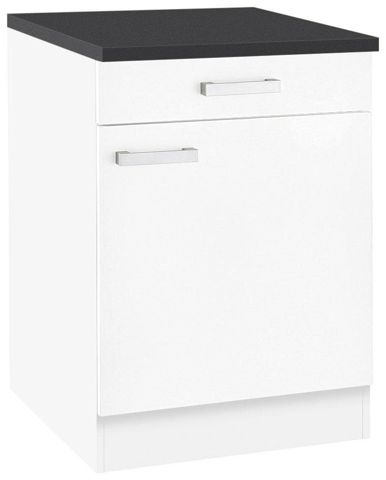 OPTIFIT Unterschrank Odense 60 cm breit, mit Tür und Schubkasten, mit 28 mm starker Arbeitsplatte