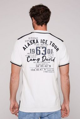 CAMP DAVID Poloshirt mit Label-Applikationen
