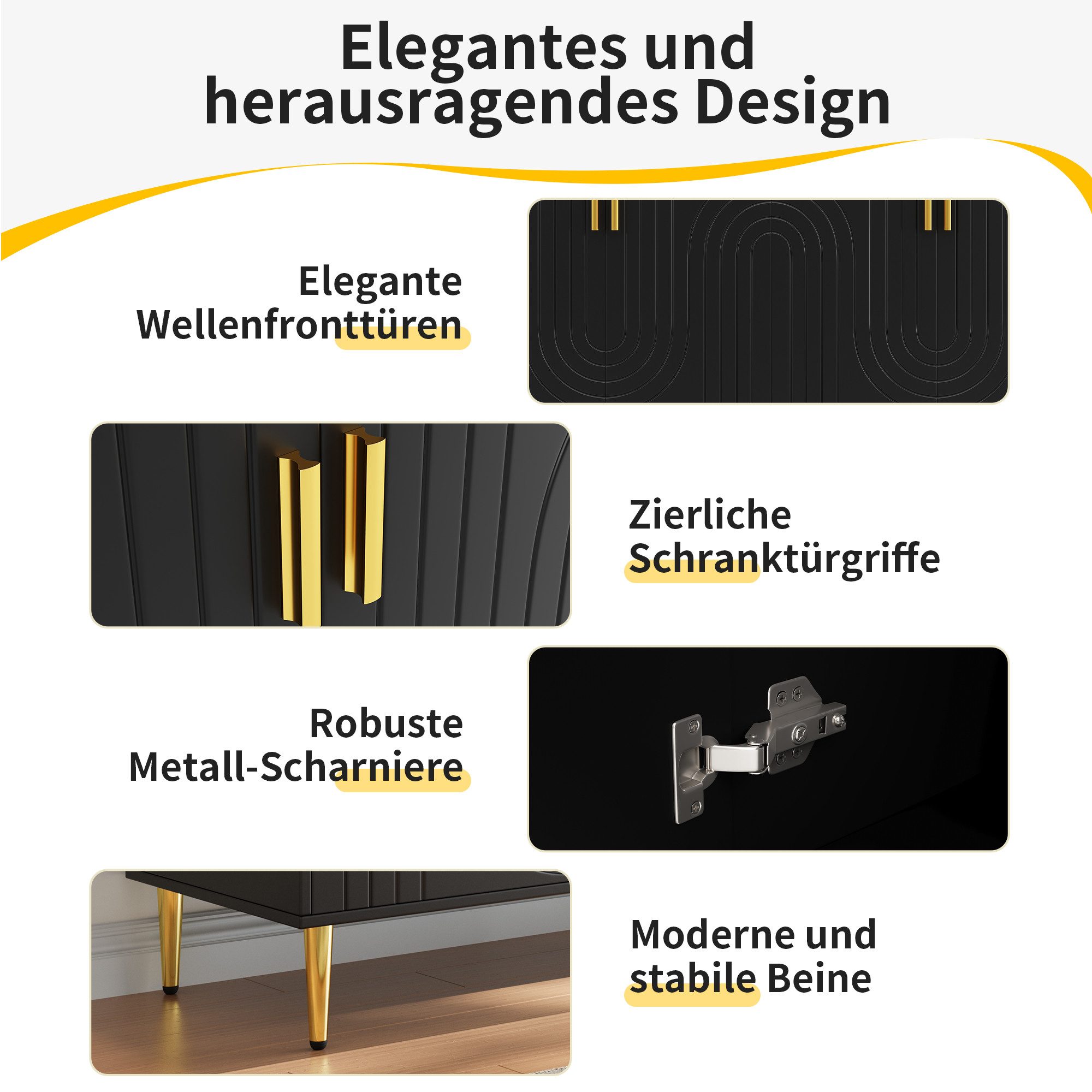 i@home Sideboard modernes Sideboard mit 4 günstig online kaufen