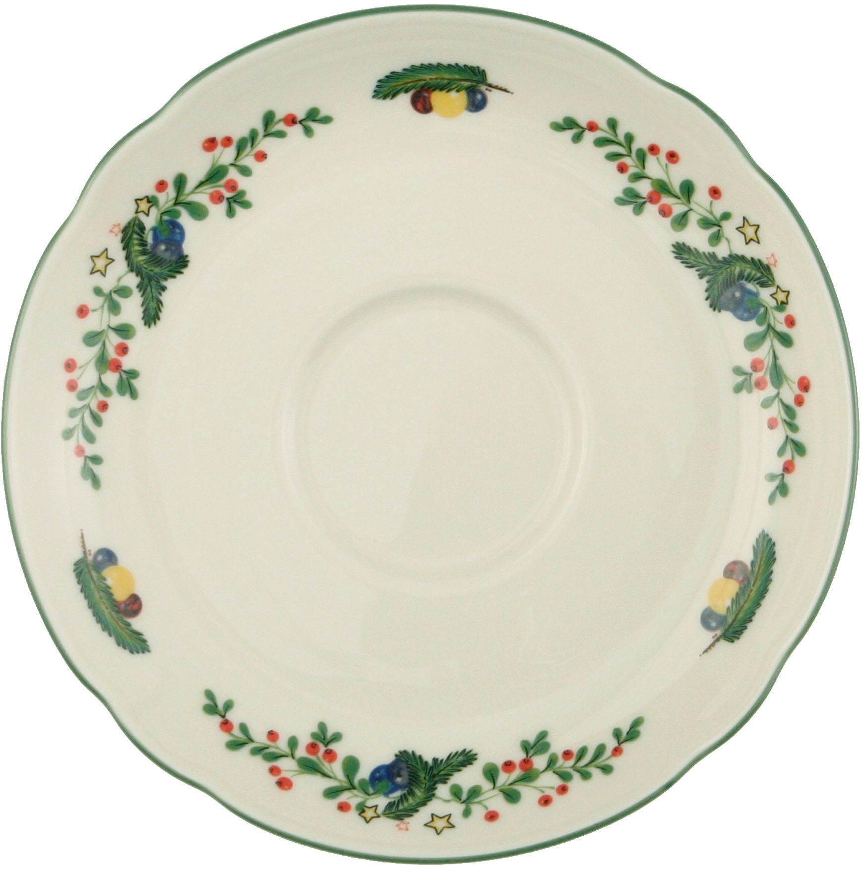 Seltmann Weiden Untertasse Marieluise Weihnachten, (1 St), Teeuntertasse 13 cm