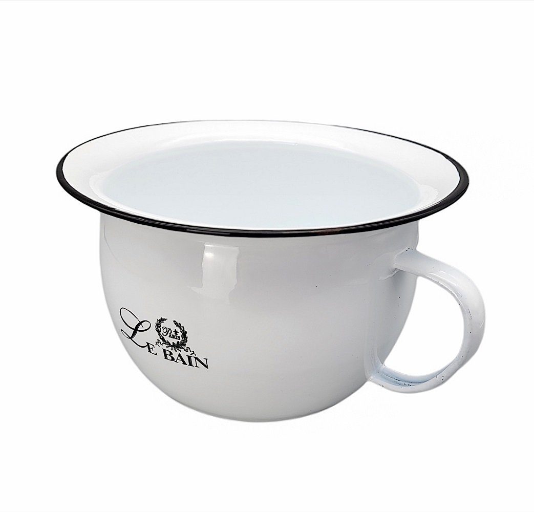 Linoows Badaccessoire-Set Emaille Pinkelpott, Nachttopf, Nostalgie günstig online kaufen