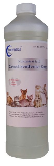 Coverax-M-Chemie GmbH Geruchsentferner Bio-Geruchsvernichter gegen Katzengerüche, 1 Liter Konzentrat, 1000ml Geruchvernichter Konzentrat gegen Katzengerüche