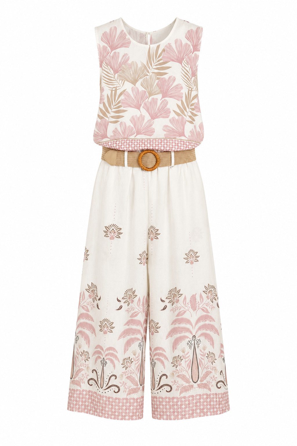 ITALY VIBES Hosenanzug - Zweiteiler für Damen - Set aus Culotte Hose und passendem Shirt ONE SIZE / passend für Größen M bis XL