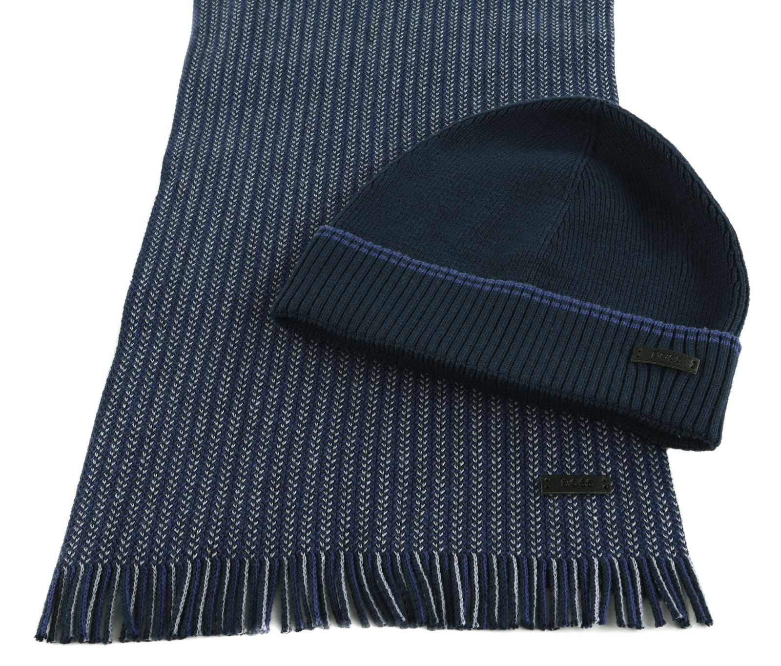 BOSS Strickmütze Ernesto Set (Set, 2-St) günstig online kaufen