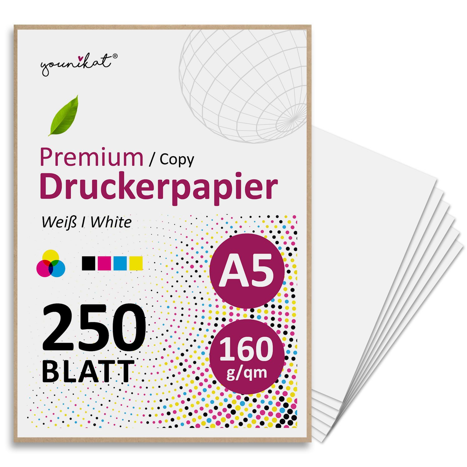 younikat Drucker- und Kopierpapier 160 g/qm Papier verschiedene Größen