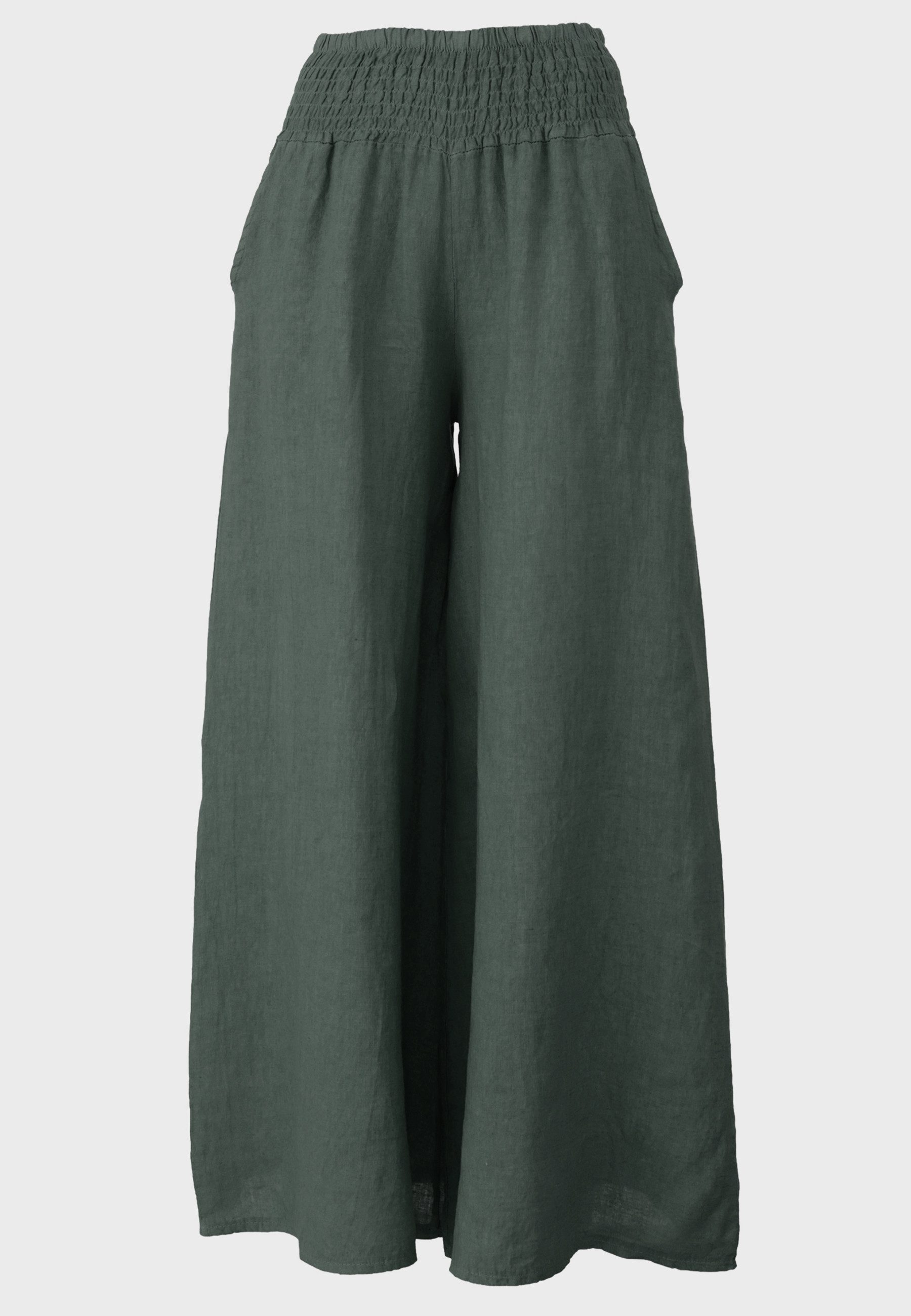 YC Fashion & Style Leinenhose mit hohem Smokbund – bequem & stylisch aus Leinen Basic