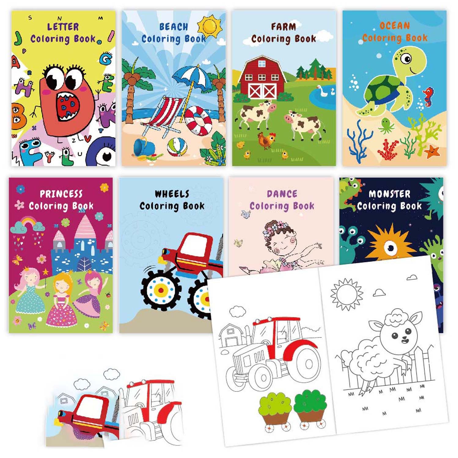 trends for living Malvorlage 8 Malbücher Zeichen Malbuchset für Kinder frühen Lernen und Feiertage