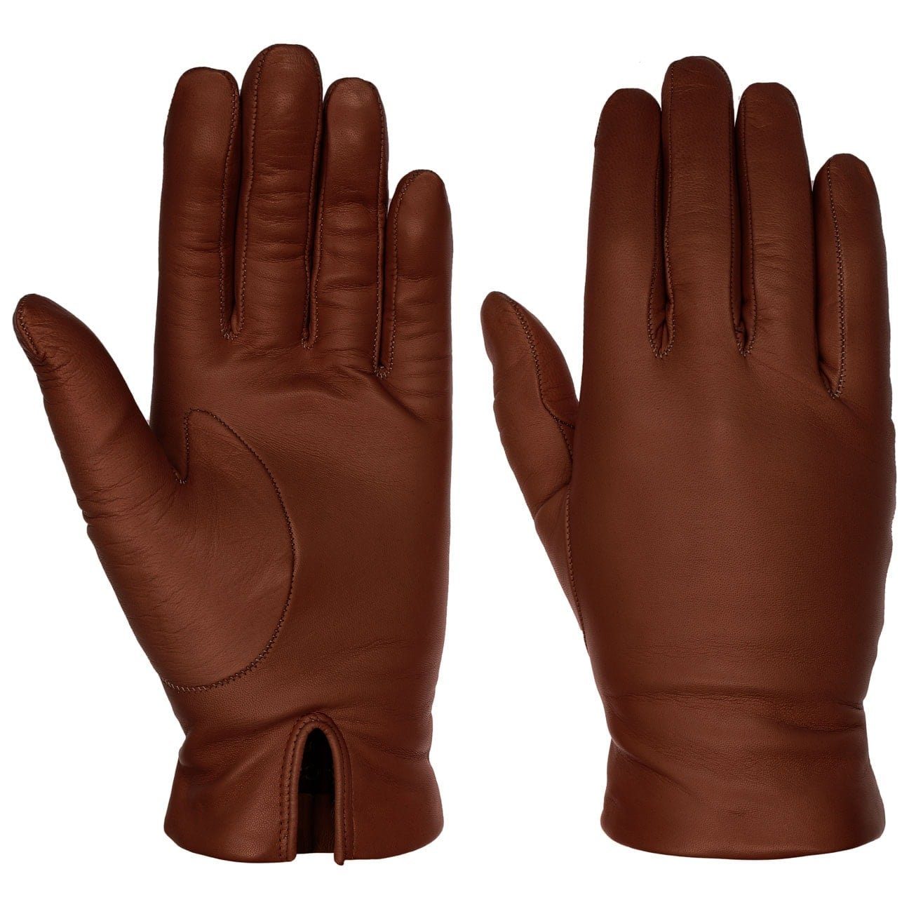 Caridei Lederhandschuhe (1-St) Fingerhandschuhe mit Futter, Made in Italy