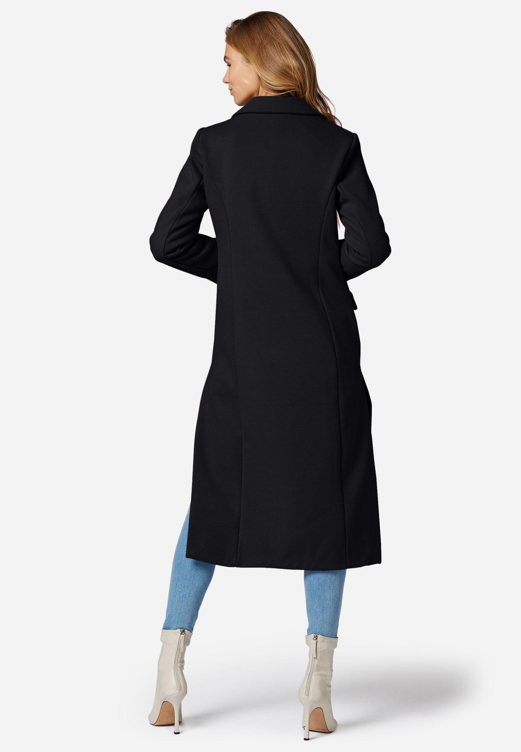 RICANO Langmantel Grazia Damenmantel mit seitlichem Schlitz und zwei Pattentaschen
