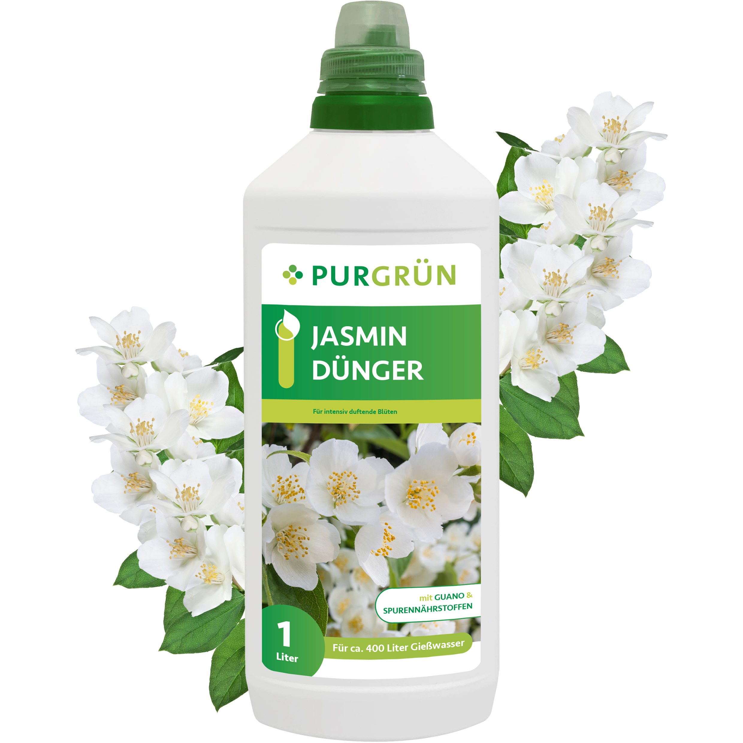 Blumendünger Purgrün Jasmin Dünger, NPK 8+8+6, Guano, 1 Liter