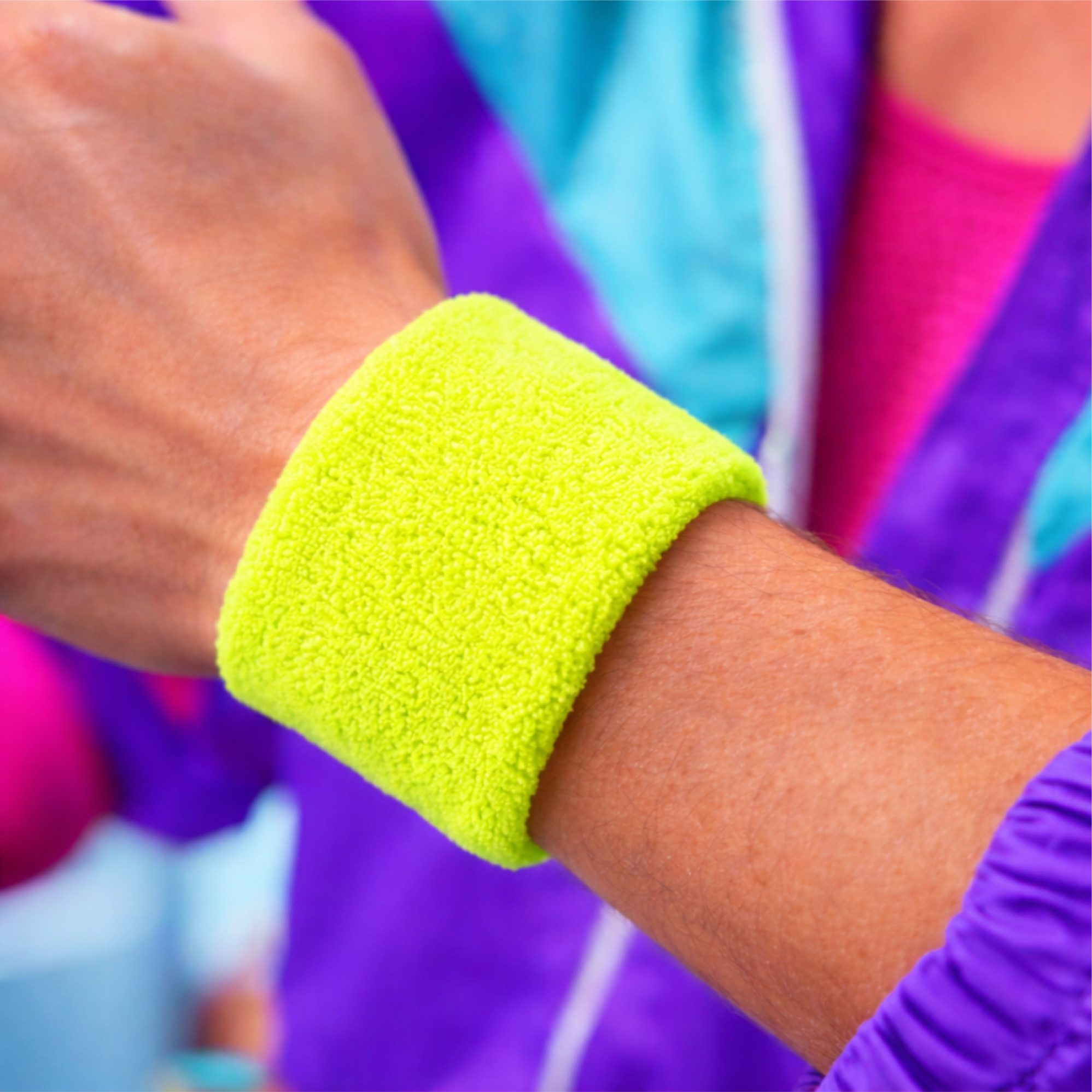 TK Gruppe Kostüm Retro neon 80er 90er Outfit Fasching & Karneval – XXL Retro Kostüm