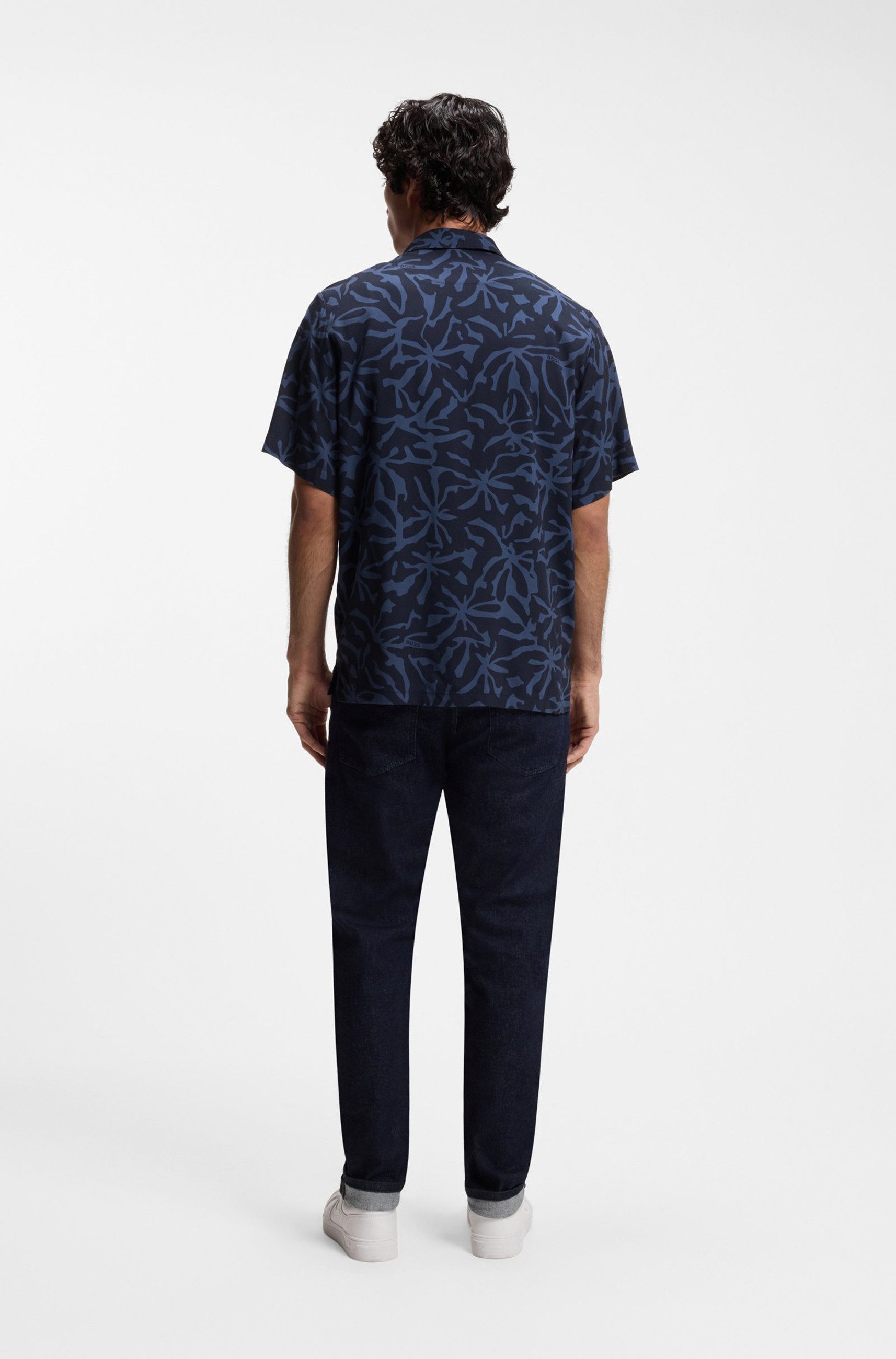BOSS ORANGE Kurzarmhemd Rayer mit Print (1-tlg)