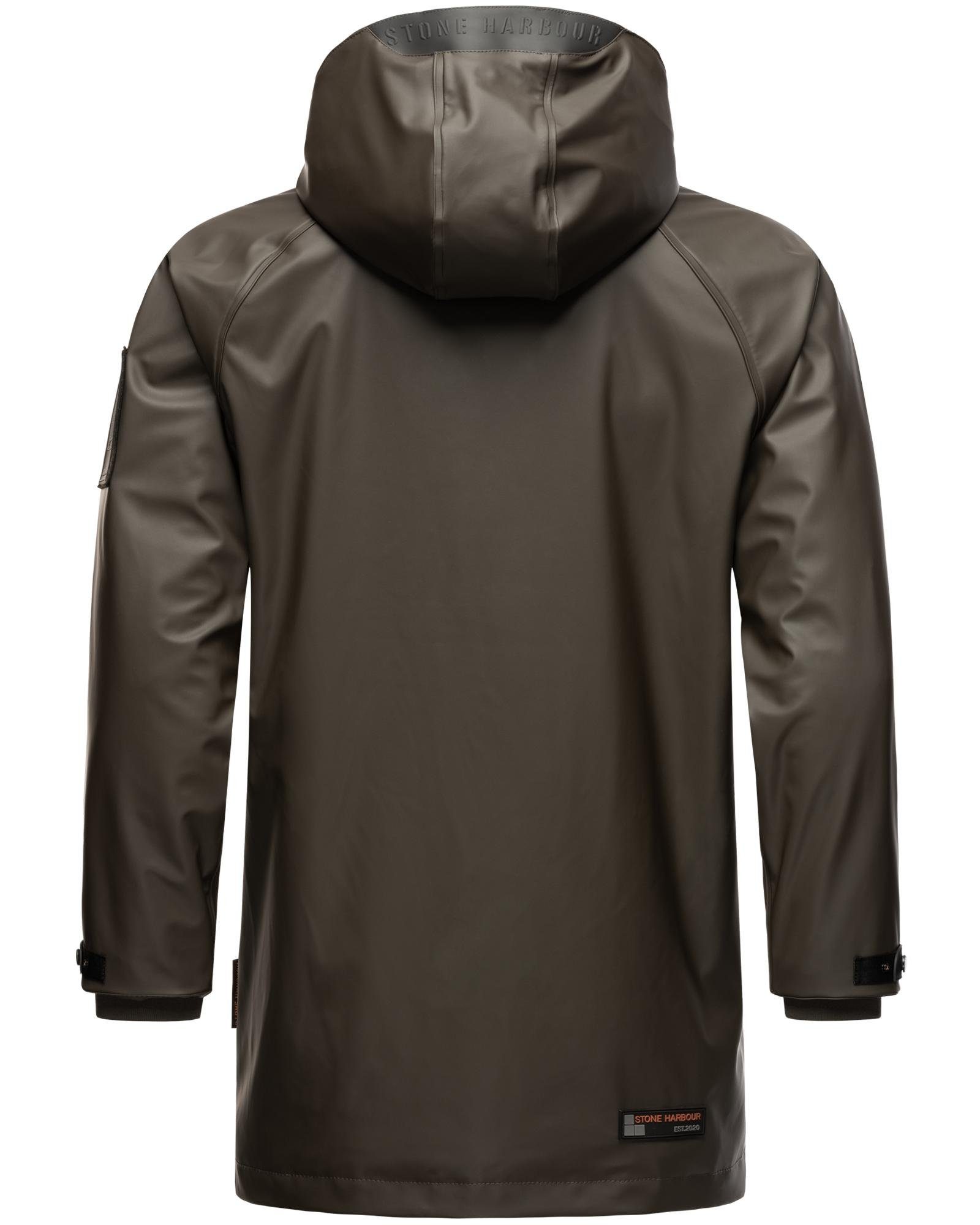 Stone Harbour Regenjacke Rihaa Gummierter Regenparka mit Fleece-Innenfutter