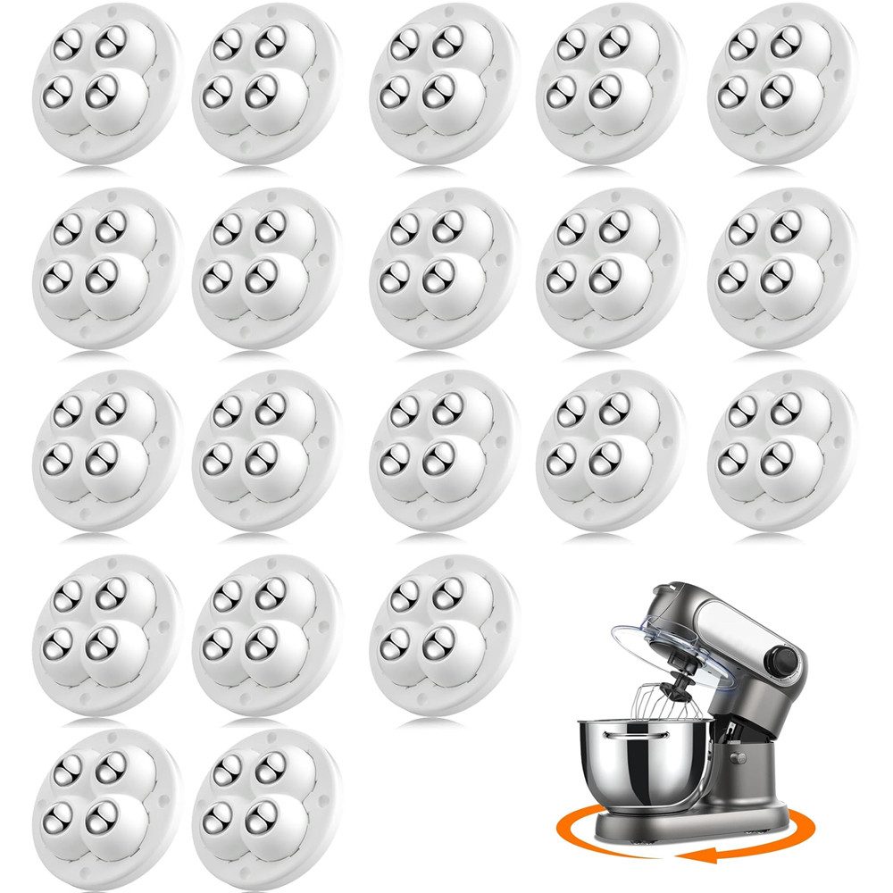 TUWENA Möbelrolle 20 Stück Kugelrollen,Rollen für Küchengeräte,Selbstklebendes Rollenrad