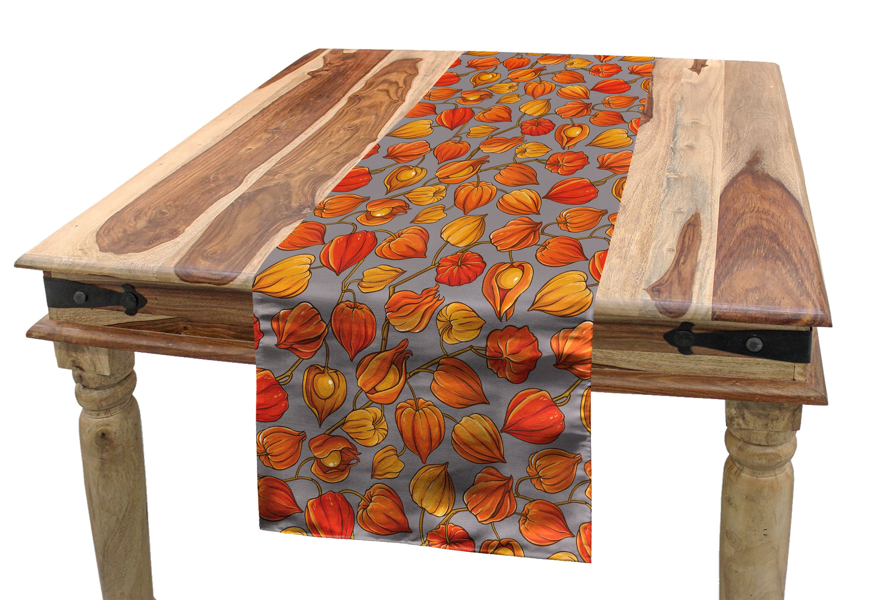 Abakuhaus Tischläufer Esszimmer Küche Rechteckiger Dekorativer Tischläufer, Herbst Goldene Shade Berry Theme