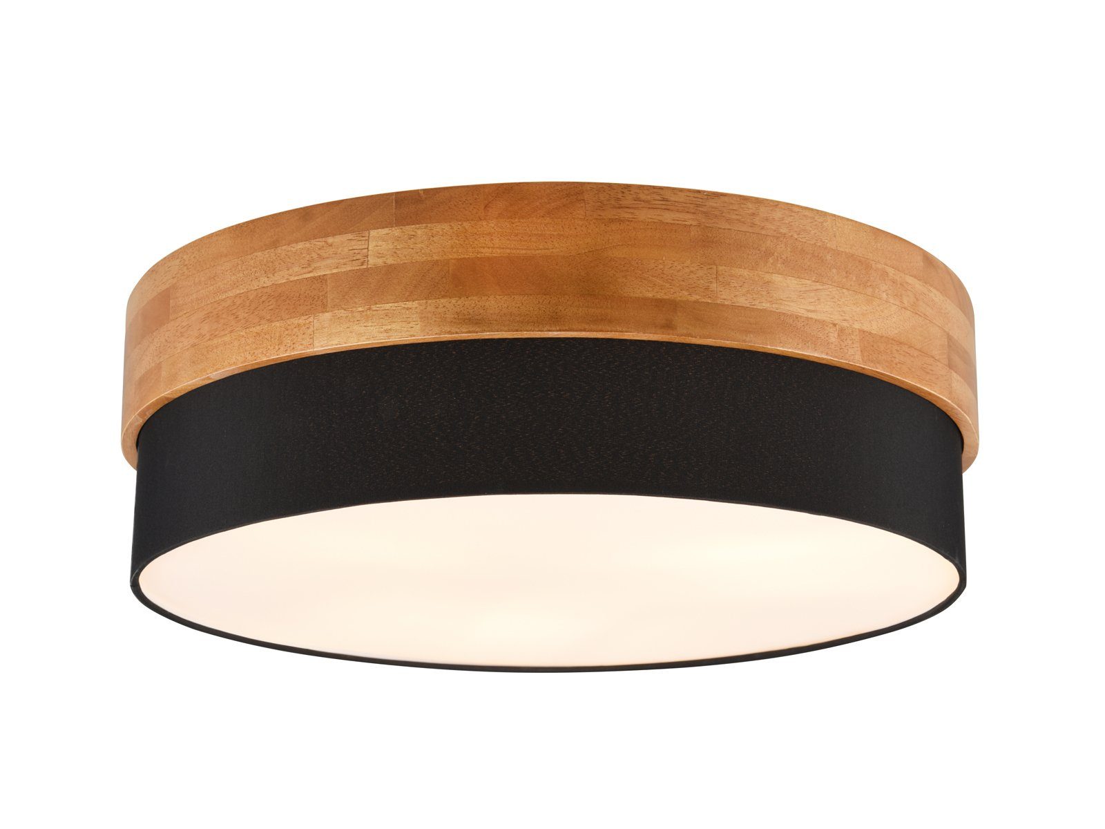 TRIO Leuchten LED Deckenleuchte, LED wechselbar, Warmweiß, große Holz-lampe günstig online kaufen