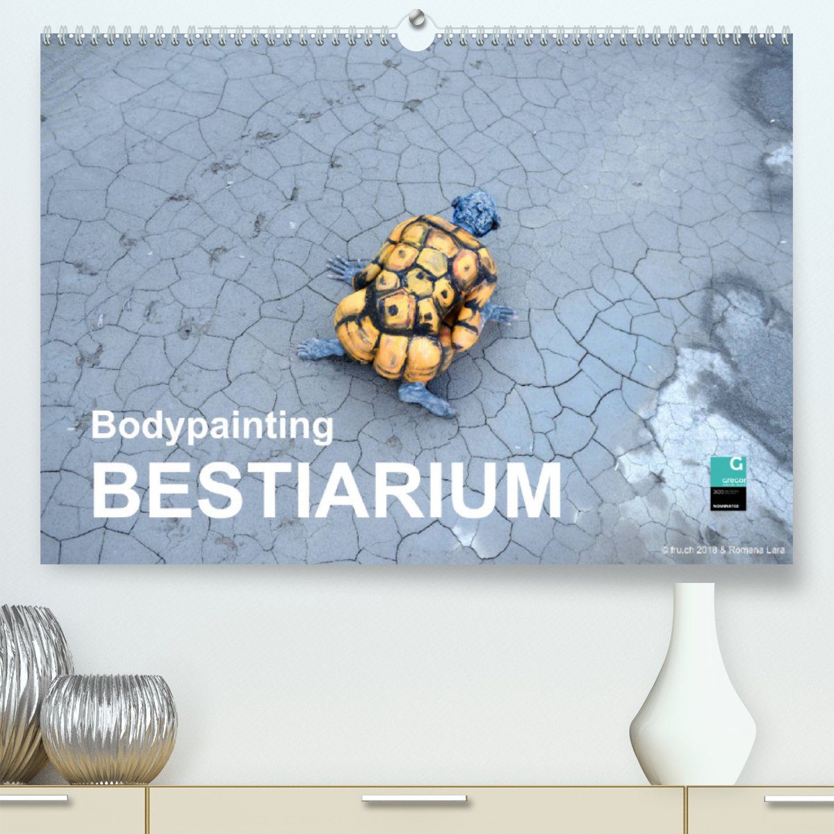 CALVENDO Wandkalender Bodypainting BESTIARIUM (Premium, hochwertiger DIN A2 Wandkalender 2023, Kunstdruck in Hochglanz)