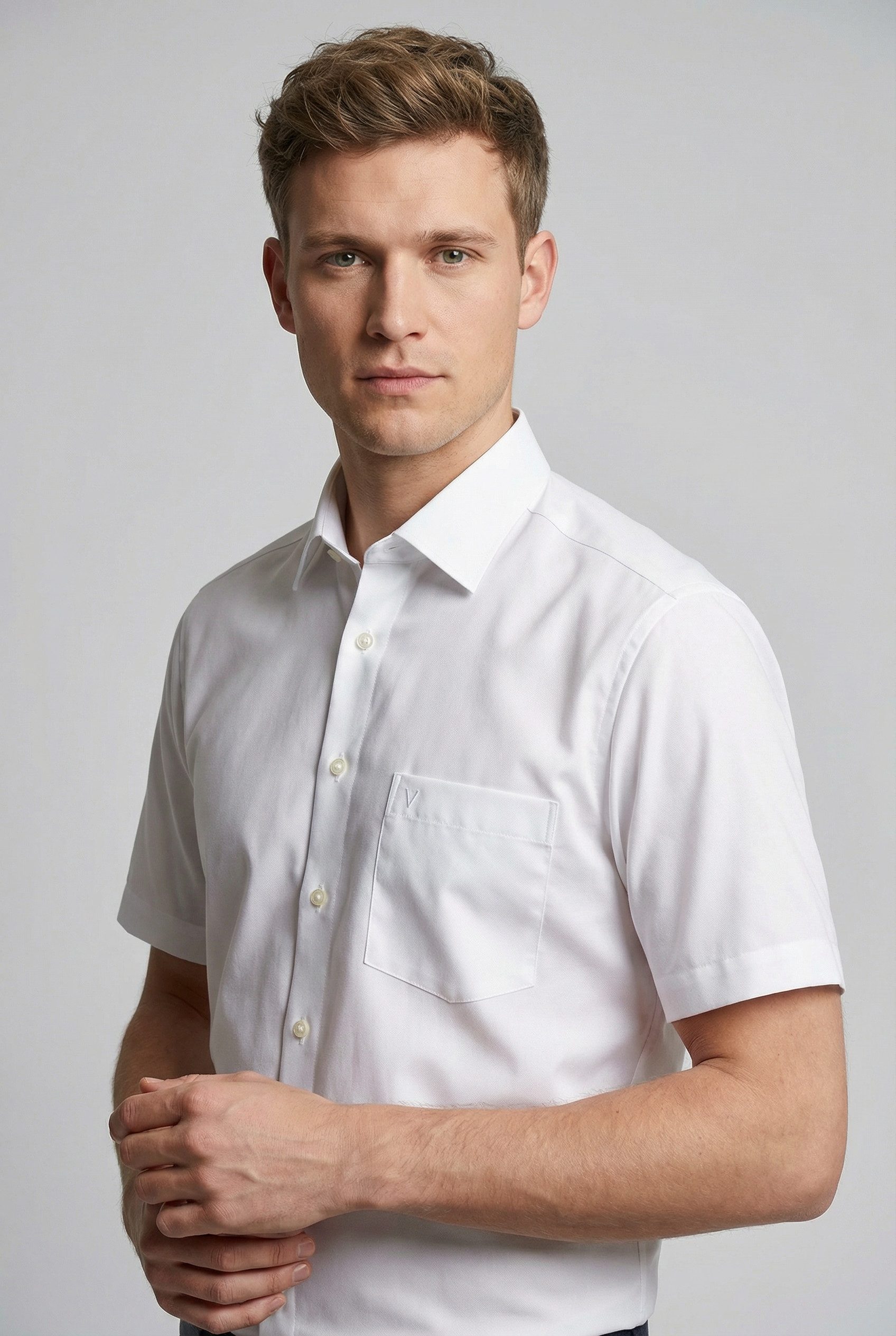 MARVELIS Kurzarmhemd modern fit, Busnesshemd, New Kentkragen, bügelfrei günstig online kaufen