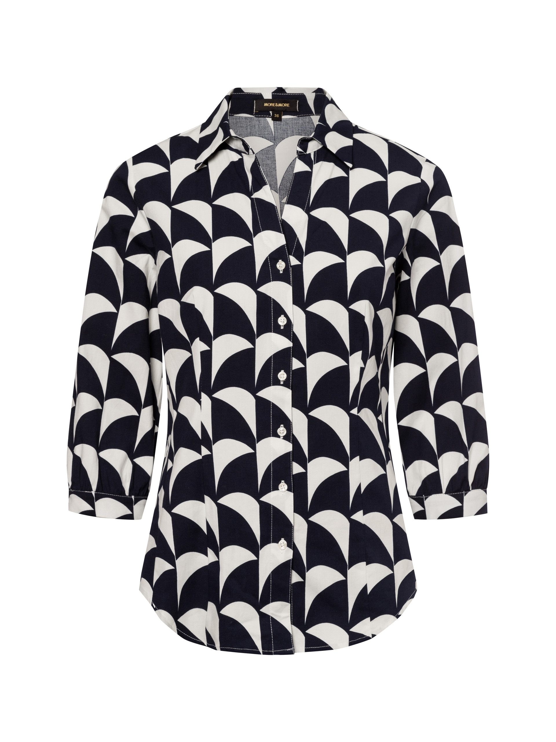 Printbluse, marine/ecru, Frühjahrs-Kollektion günstig online kaufen