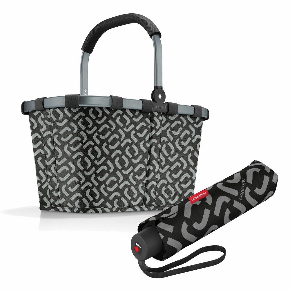 REISENTHEL® Einkaufskorb »carrybag Set Frame Signature Black«, mit umbrella  pocket classic