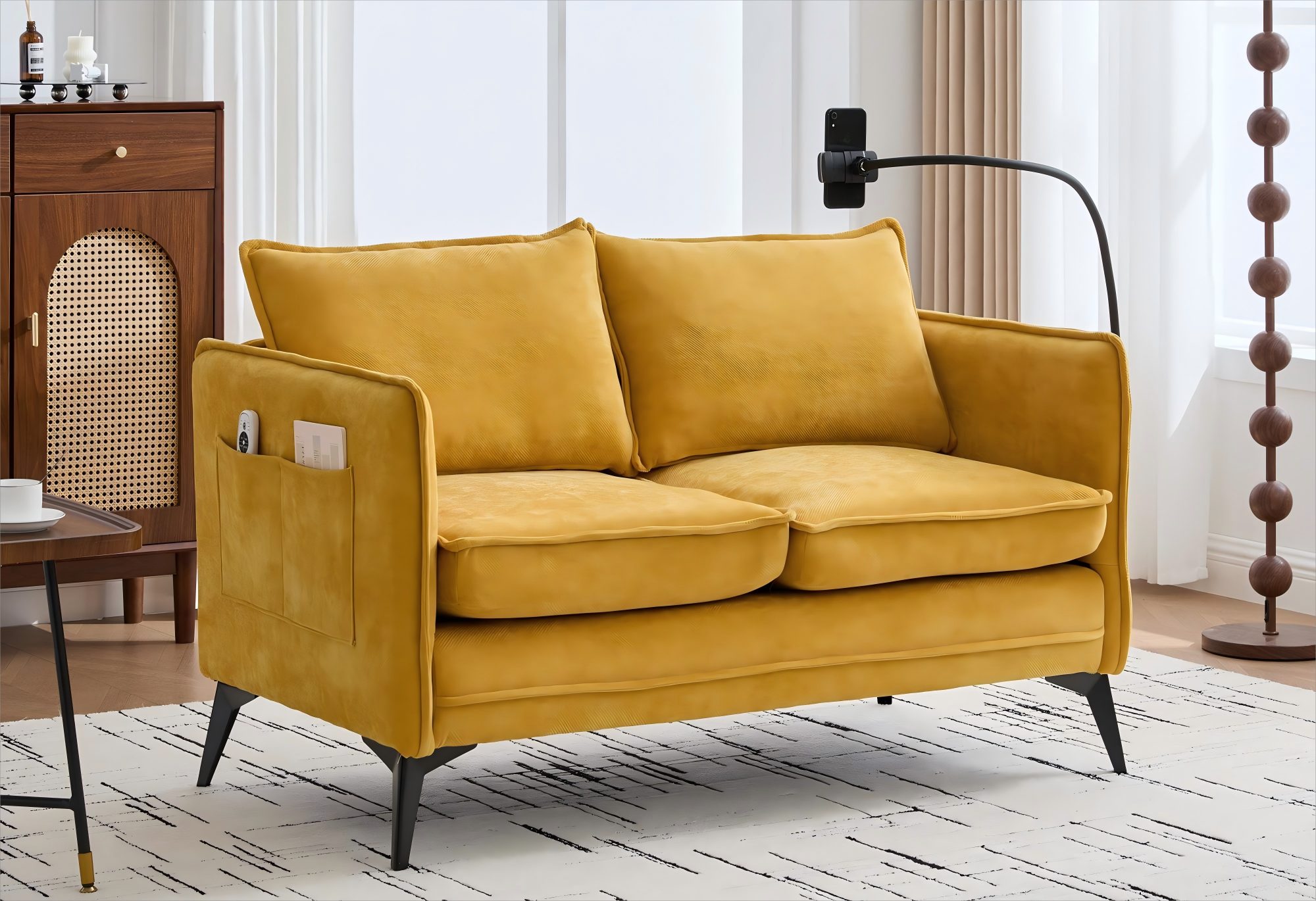 LVHOM 2-Sitzer Polstersofa mit USB/Typ C-Ladefunktion günstig online kaufen