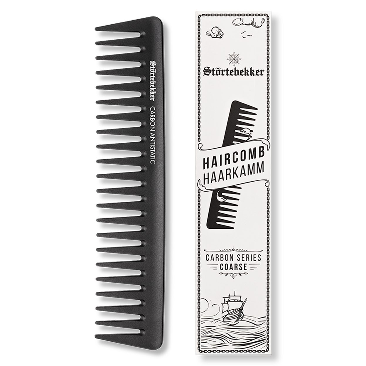 Störtebekker Haarkamm - Stylingkamm - Perfektes Finish für Deine Frisur, (19 x 4 cm / 28g), antistatisch, bruchfest, klein, handlich