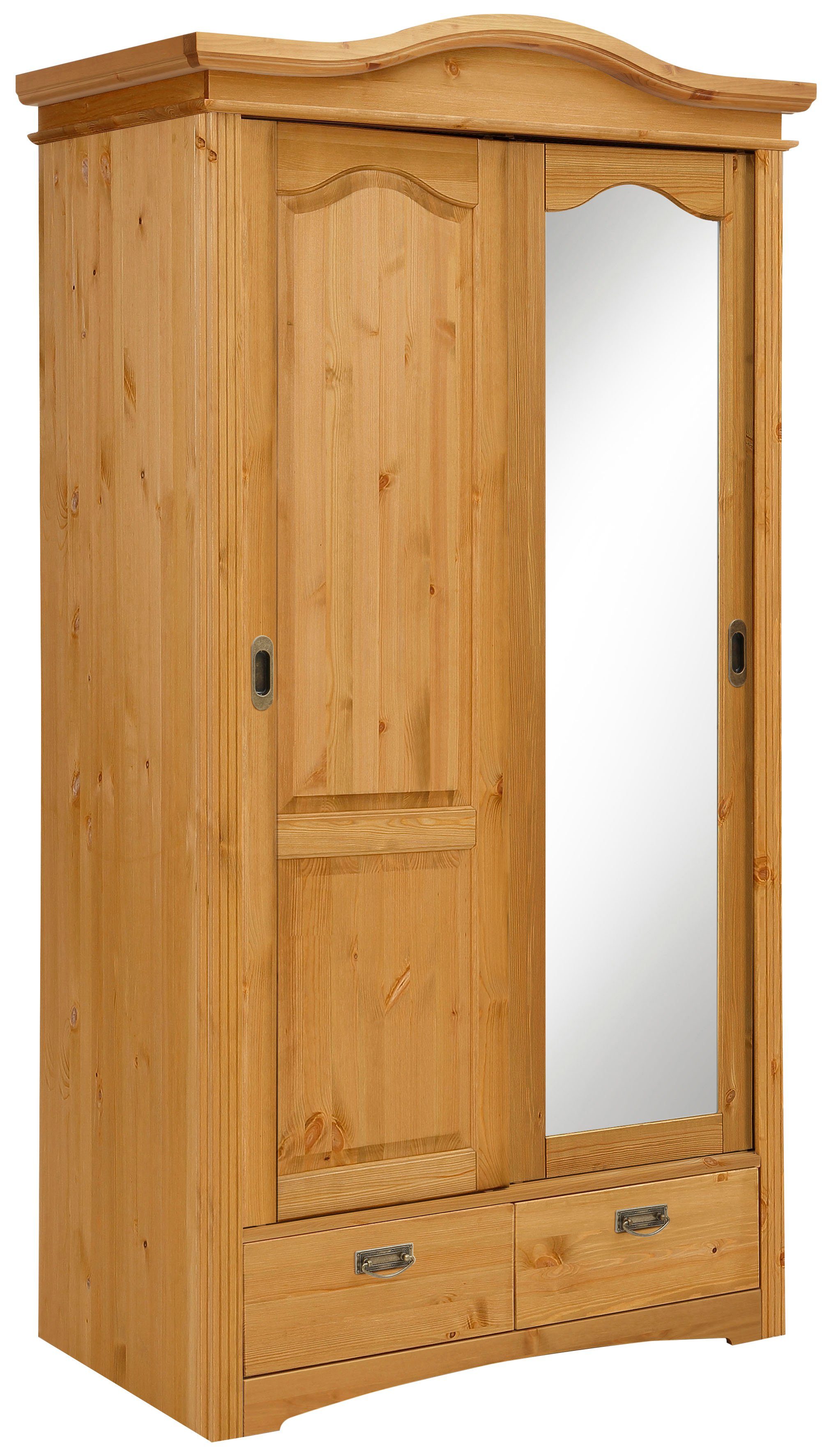 OTTO home Schiebetürenschrank Konrad (B/H/T ca. 111/207/64 cm) Breite 111 cm, aus massiver, FSC®-zertifizierter Kiefer