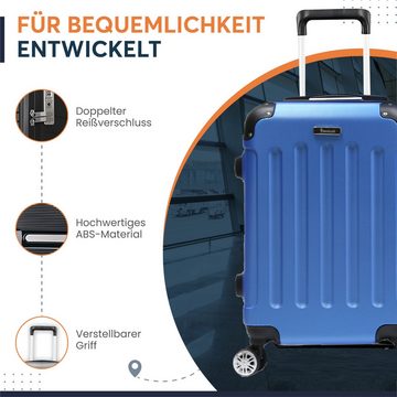 KESSMANN Kofferset 3 teilig Hartschalenkofferset M L XL Koffer + Digitale Kofferwaage, 4 Rollen, (Reisekofferset, 4 tlg., Schloss Teleskopgriff Gepäck Urlaub Zubehör Reise Hartschale Trolley), Reisetasche Kofferset groß mittel klein Handgepäck Gepäck Rollkoffer