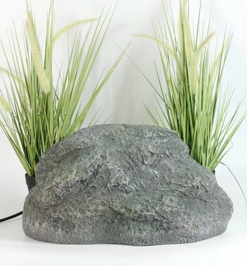 Arnusa Gartenleuchte Felsen Dekolampe Wegeleuchte, LED wechselbar, warmweiß, Steinoptik mit E27 Fassung