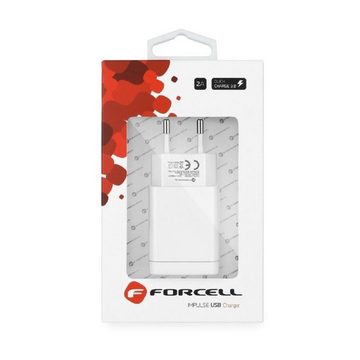 Forcell NETZ-Ladegerät 2A mit USB Stecker und Quick Charge 3.0 Weiß Smartphone-Ladegerät
