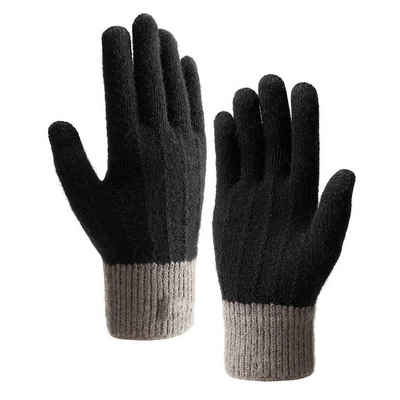 SOTOR Fäustlinge Winterhandschuhe Handschuhe Strick Fingerhandschuhe Sport Warm