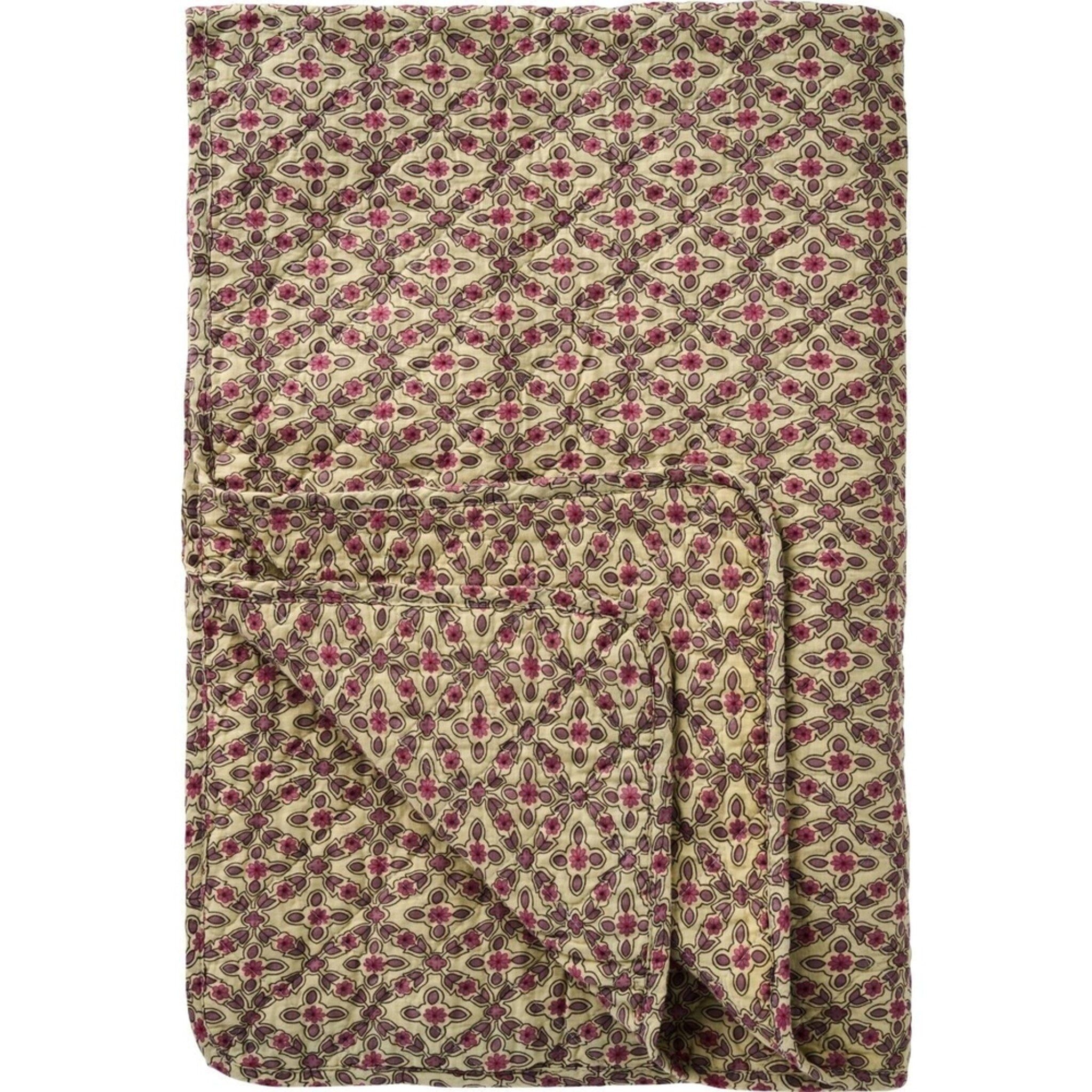 Ib Laursen Tagesdecke Quilt Himbeerfarbigem Karomuster günstig online kaufen