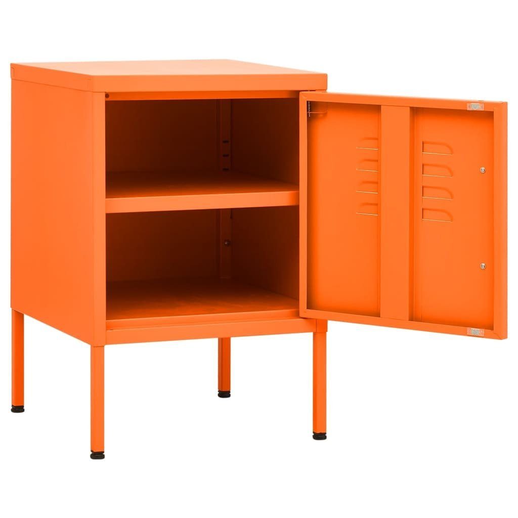 vidaXL Nachttisch Nachttische 2 Stk Orange 35x35x51 cm Stahl