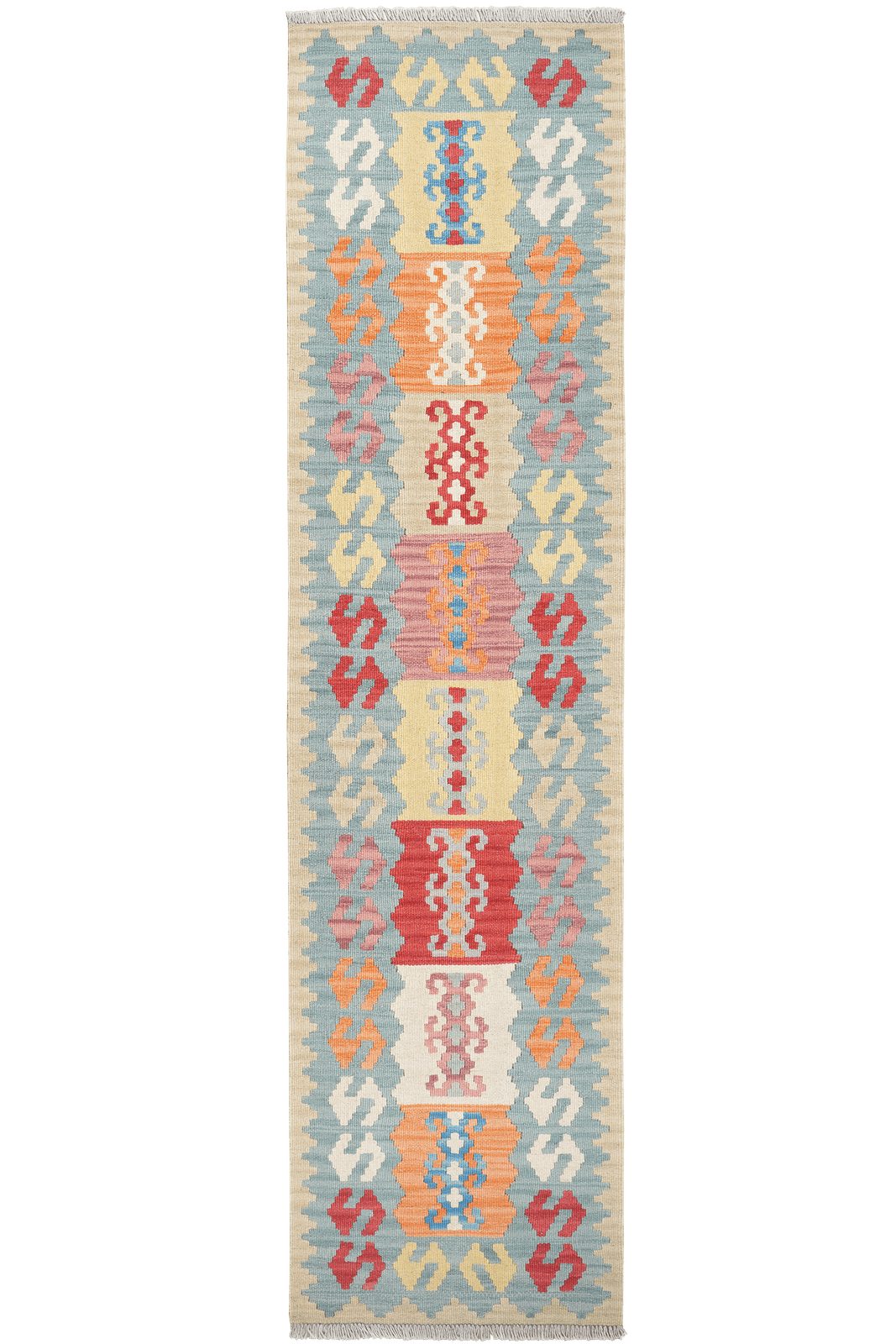 Looma Teppich Kelim Gashgai 249x61cm, rechteckig, Höhe: 5 mm, Gashgai, Schurwolle, Unikat