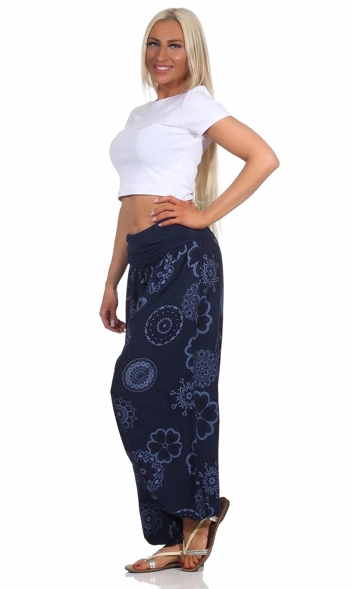 OriginalYou Haremshose Sommerhose Damen Boho Flatterhose leichte Yoga-Hose weites Bein luftige & leicht, hautfreundliches Material