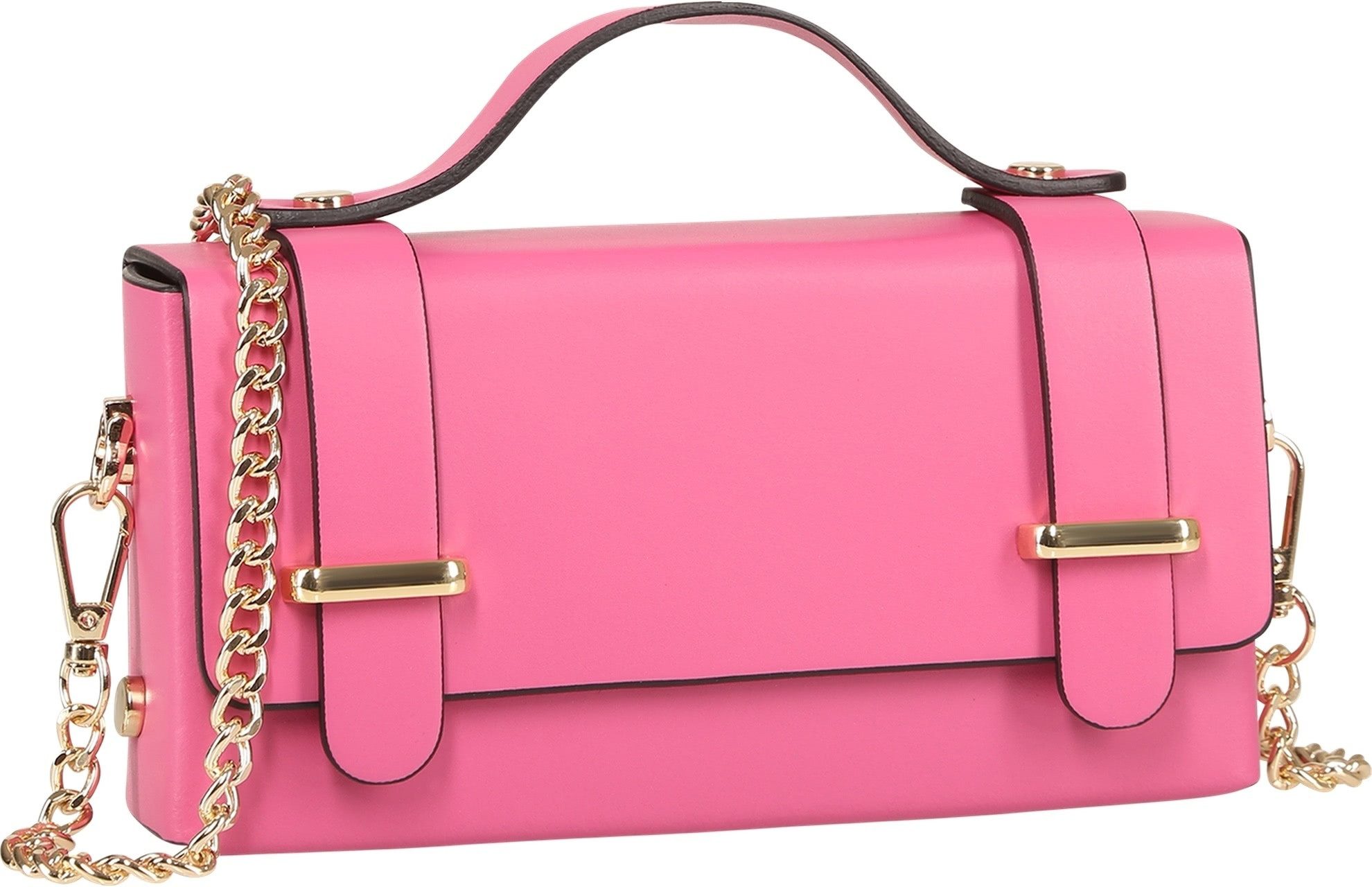 Toscanto Handtasche Toscanto Damen Handtasche Leder Tasche (Handtasche), Damen Leder Handtasche, fuchsia, rosa ca. 19cm