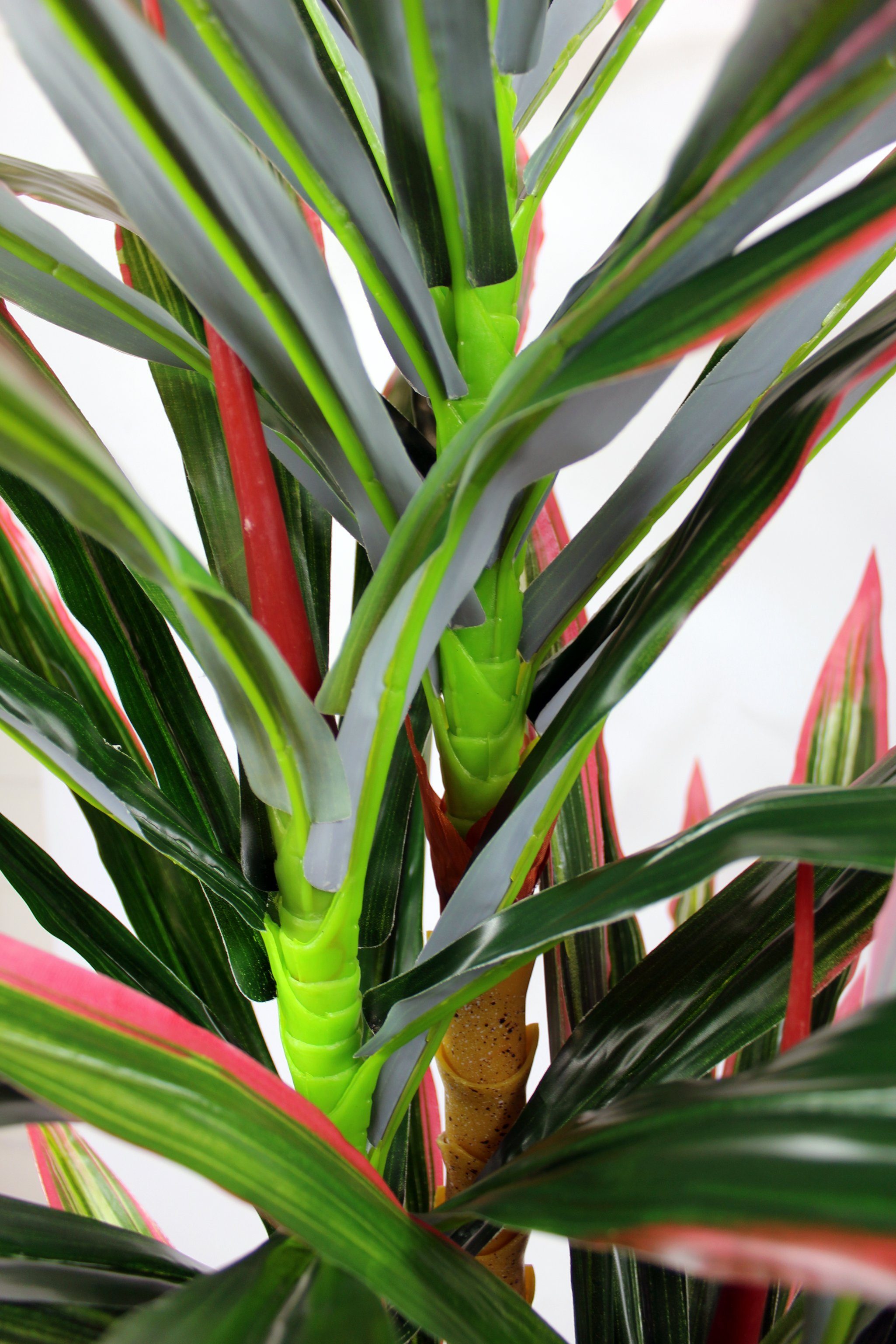 Kunstpflanze künstliche Dracaena Kunstpflanze im Palme Höhe fertig zum Arnusa, Pflanze tropische 180 cm, Topf Aufstellen Dracaena