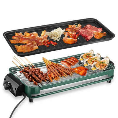 kehot Tischgrill Tischgrill Elektrisch, Barbecue Elektrogrill,46,5 x 22,5cm Grillfläche, Smokeless Elektrischer Grill, BBQ Grill für Balkon Indoor Party